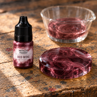 Flüssiges Metallic-Pigment für Harz 5 ml – Weinrot (Red Wine)