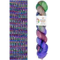 Gazzal Einhorn-Strickgarn – Violett-Grün