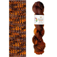 Gazzal Einhorn-Strickgarn – Braun-Orange