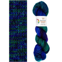 Gazzal Einhorn-Strickgarn – Blau-Grün