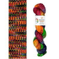 Gazzal Einhorn-Strickgarn – Orange-Grün
