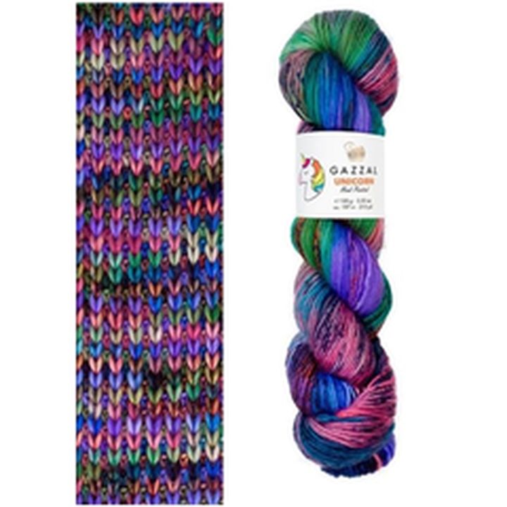 Gazzal Einhorn-Strickgarn – Rosa-Violett