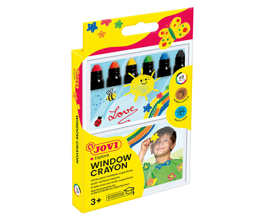 Gel-Wachsmalstifte für Glas JOVI Jovidecor Glass – 6 Stk.