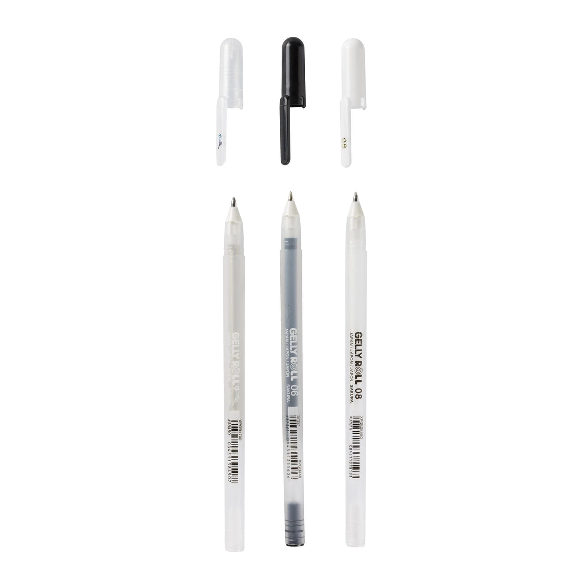 Gelschreiber SAKURA Gelly / 3-teiliges Set (Klar, Schwarz, Weiß)