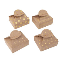 Geschenkboxen mit Gold-Muster 6x7,5x2,5 cm – 4 Stk. | verschiedene Motive — Bild 1