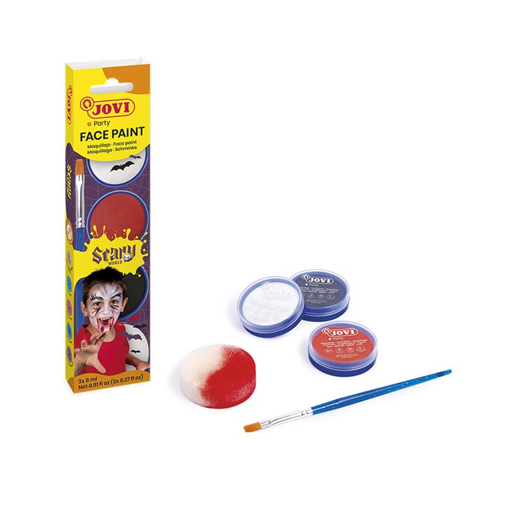 Gesichtsbemalungsset Scary mit Zubehör 3 x 8 ml — Bild 6