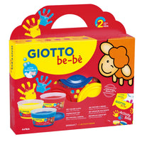 GIOTTO Be-Be Fingermalfarben-Set 3 x 150 ml mit Malbuch