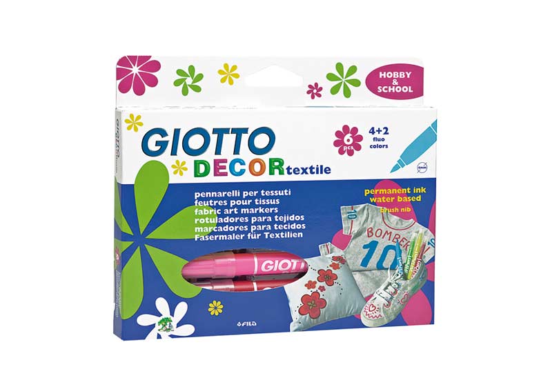 GIOTTO DECOR Textilmarker - 6er-Set — Bild 2
