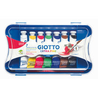 GIOTTO Extra Fine Temperafarben in Tuben mit Pinsel – 7x