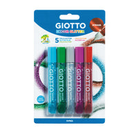 GIOTTO Glitter Glue Glitzerkleber Edelsteinfarben 5 x 10 g
