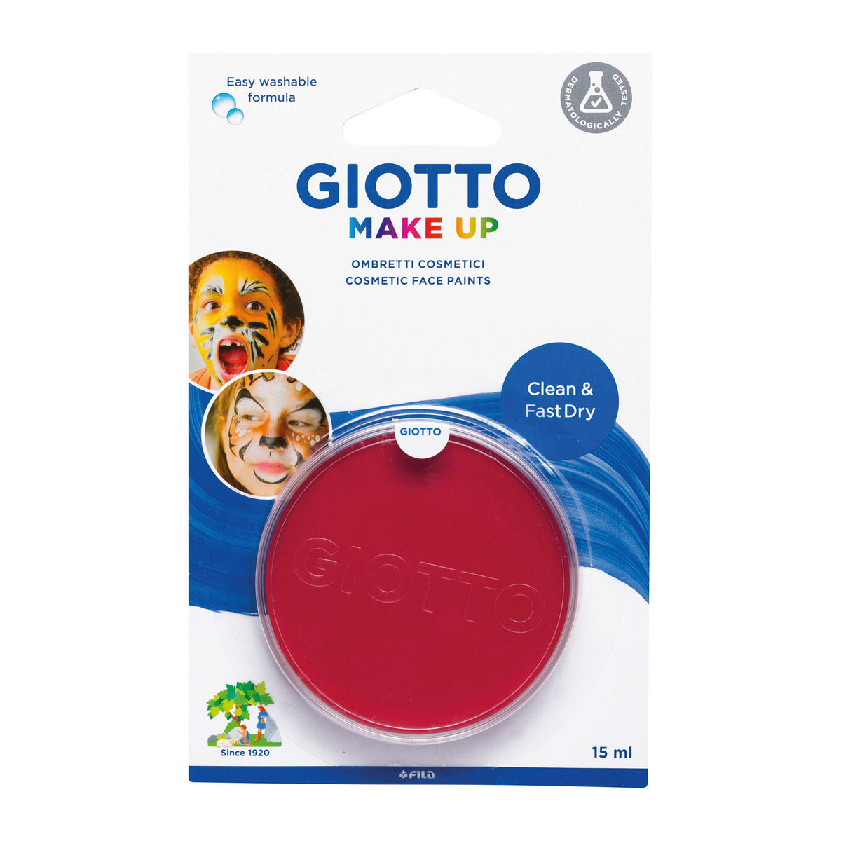 GIOTTO Make Up Kosmetische Gesichts- und Körperschminke Creme 15 ml – Rot