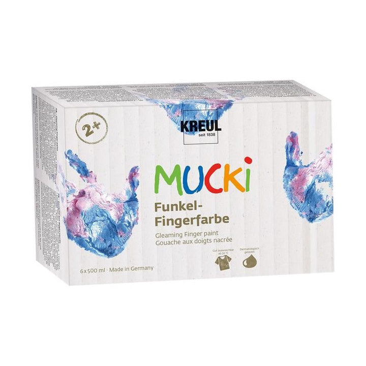 Glänzende Kinder-Fingerfarben MUCKI | 6er Set à 500 ml — Bild 4