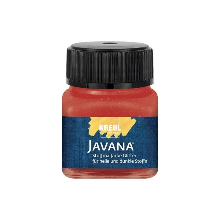 Javana Glitzer-Textilfarbe 20 ml – rubinrot