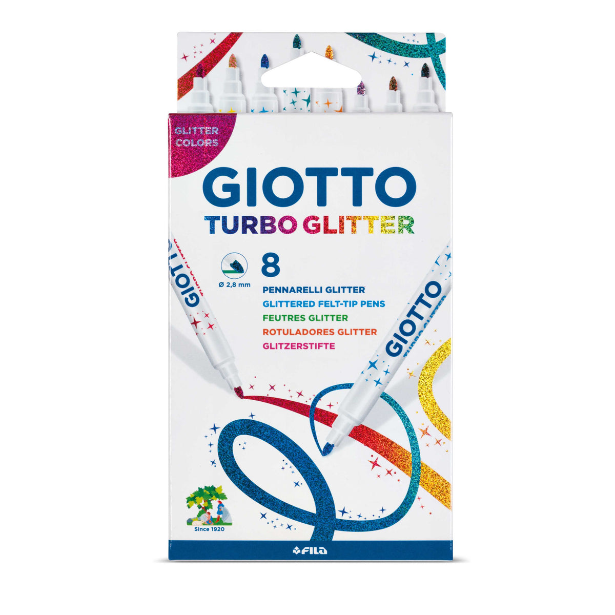 Glitzer-Filzstifte GIOTTO Turbo Glitter 8 Stk. - 2,8 mm