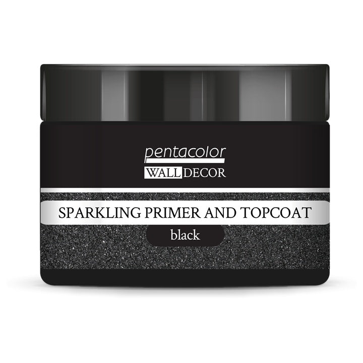 Glitzernde Wall Decor Grundierung und Effektfarbe Pentart Schwarz | verschiedene Größen — Bild 1