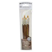 Gold-Taklon-Pinselset von Royal & Langnickel, 6er-Pack — Bild 1