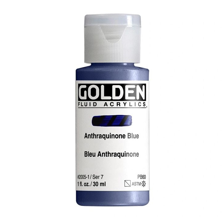 GOLDEN Fluid Acrylfarbe 118 ml – 2005 antracitovo Blau
