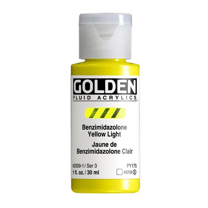 GOLDEN Fluid Acrylfarbe 118 ml – 2009 Benzimidazolon hellgelb