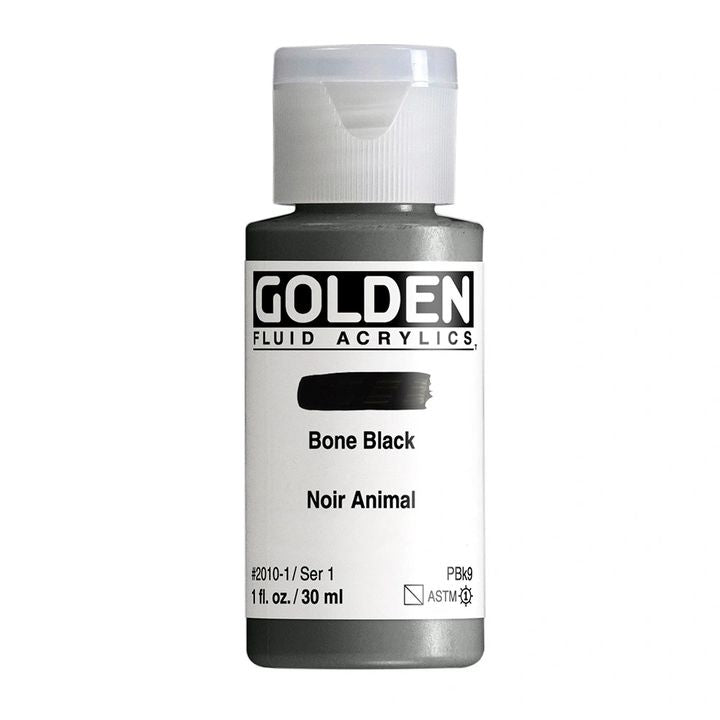 GOLDEN Fluid Acrylfarbe 118 ml – 2010 bone schwarz