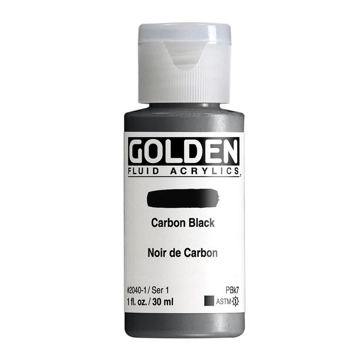 GOLDEN Fluid Acrylfarbe 118 ml – 2040 Carbon Black