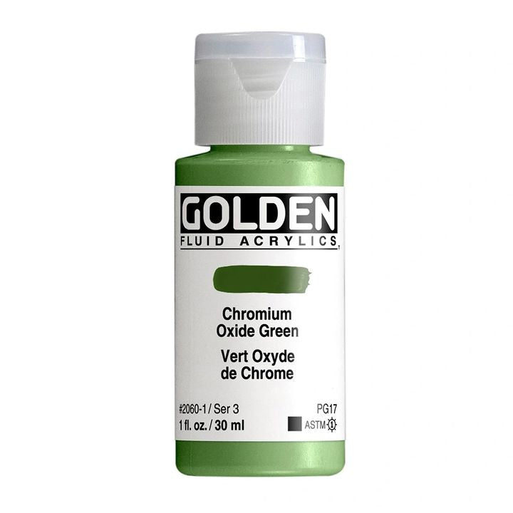 GOLDEN Fluid Acrylfarbe 118 ml – 2060 Chromoxidgrün