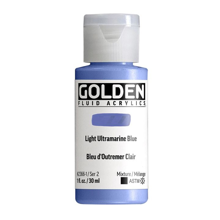 GOLDEN Fluid Acrylfarbe 118 ml – 2366 hell Ultramarin Blau