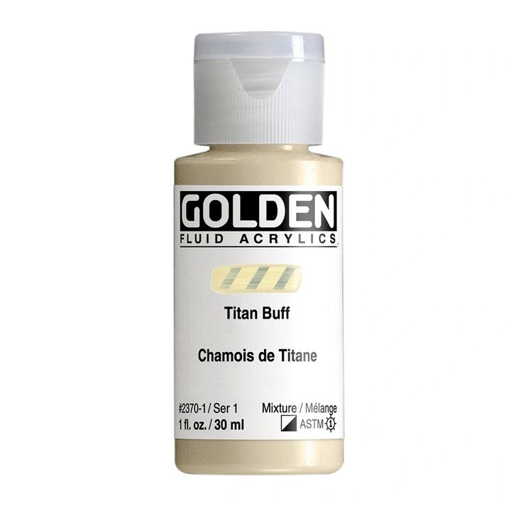 GOLDEN Fluid Acrylfarbe 118 ml – 2370 Titan buff