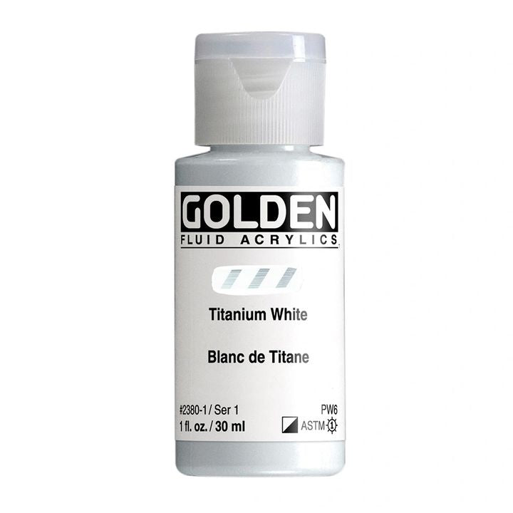 GOLDEN Fluid Acrylfarbe 118 ml – 2380 Titanweiß