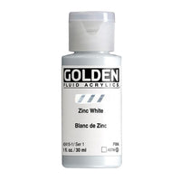 GOLDEN Fluid Acrylfarbe 118 ml – 2415 Zinkweiß