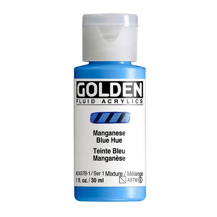 GOLDEN Fluid Acrylfarbe 118 ml – 2437 Mangan blau Farbton