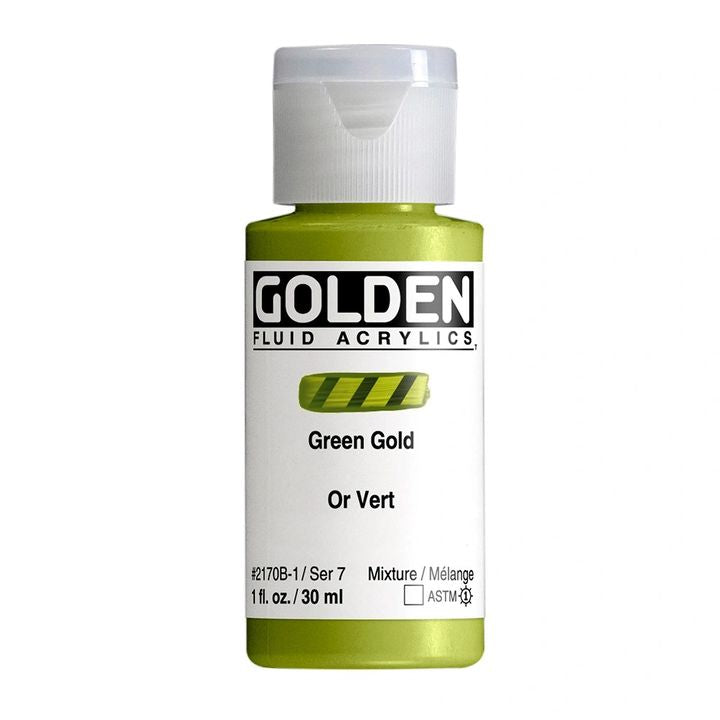 GOLDEN Fluid Acrylfarbe 30 ml – 2170 zeleno Gold