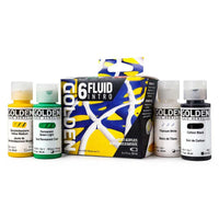 GOLDEN Fluid Acrylfarben-Set Intro 6 x 30 ml