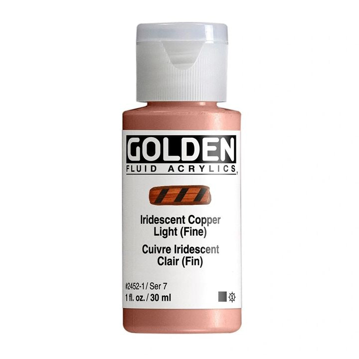 GOLDEN Fluid Iridescent Acrylfarbe 118 ml – 2452 Kupfer hell