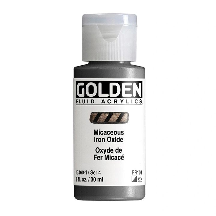 GOLDEN Fluid Iridescent Acrylfarbe 118 ml – 2460 Glimmereisenerz