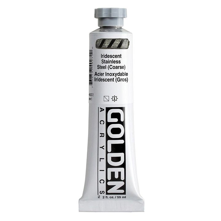 GOLDEN Heavy Body Acrylfarbe 59 ml – 4027 Stahl (grob)