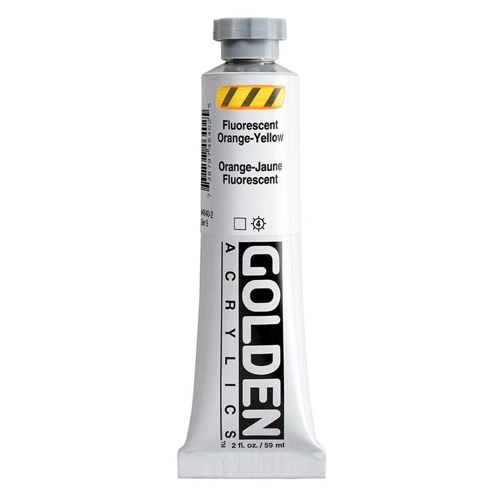 GOLDEN Heavy Body Fluorescent Acrylfarbe 59 ml – 4640 Orange-Gelb