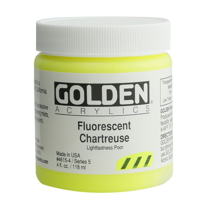 GOLDEN Heavy Body Fluoreszierende Acrylfarbe 118 ml – 4615 chartreuse Gelb