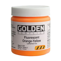 GOLDEN Heavy Body Fluoreszierende Acrylfarbe 118 ml – 4640 Orange-Gelb