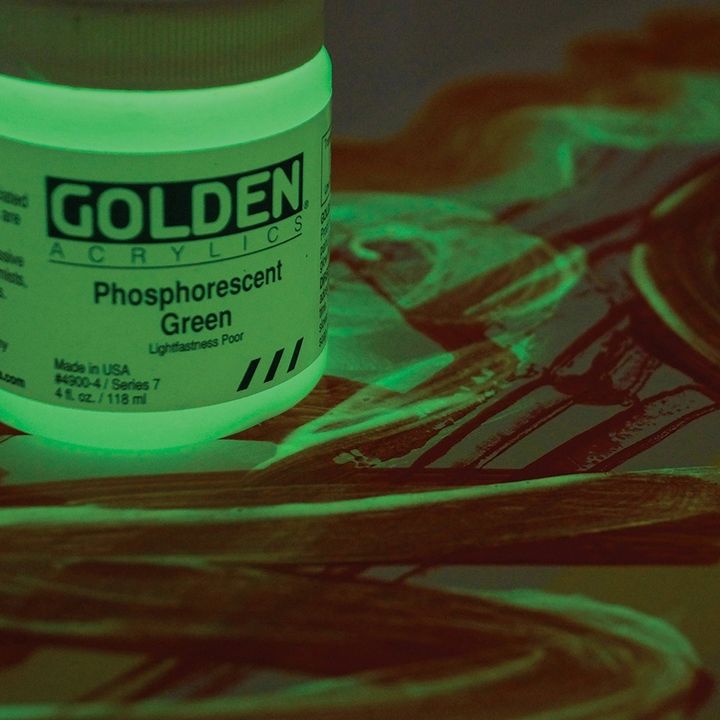 GOLDEN Heavy Body Phosphoreszierende Acrylfarbe 59 ml — Bild 3
