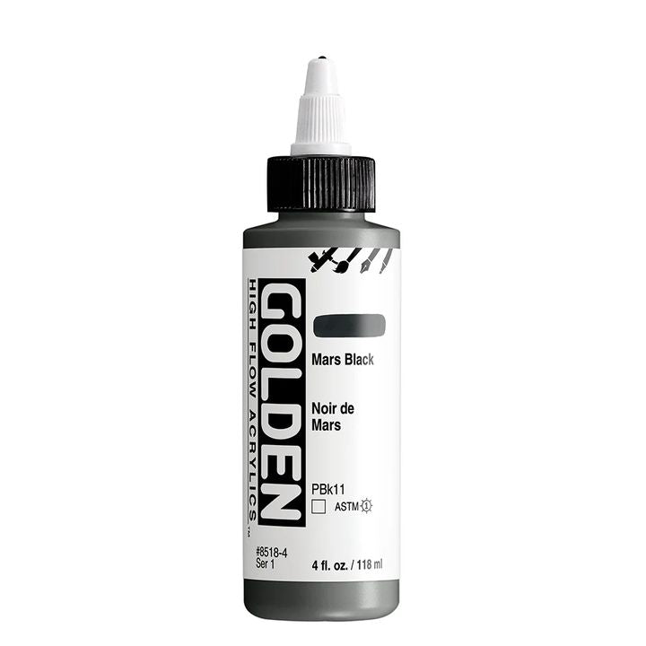 GOLDEN High Flow Acrylfarbe 118 ml – 8518 Marschwarz
