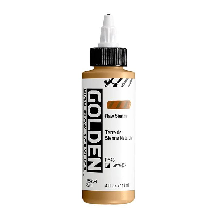 GOLDEN High Flow Acrylfarbe 118 ml – 8543 Roh-Sienna