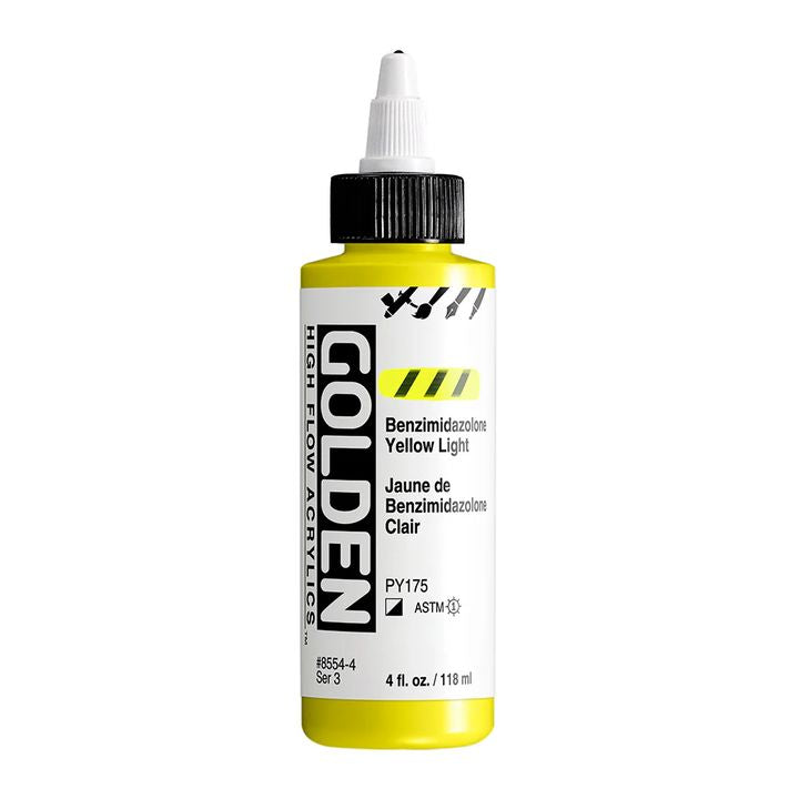 GOLDEN High Flow Acrylfarbe 118 ml – 8554 Benzimidazolon Gelb Hell