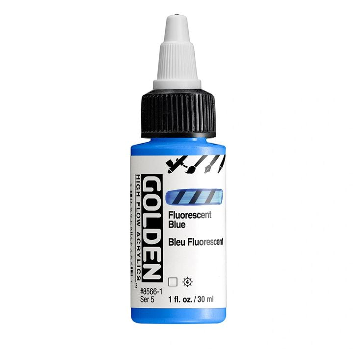 GOLDEN High Flow Fluorescent Acrylfarbe 30 ml – 8566 Blau