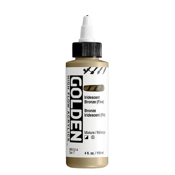 GOLDEN High Flow Iridescent Acrylfarbe 118 ml – 8512 Bronze Fein