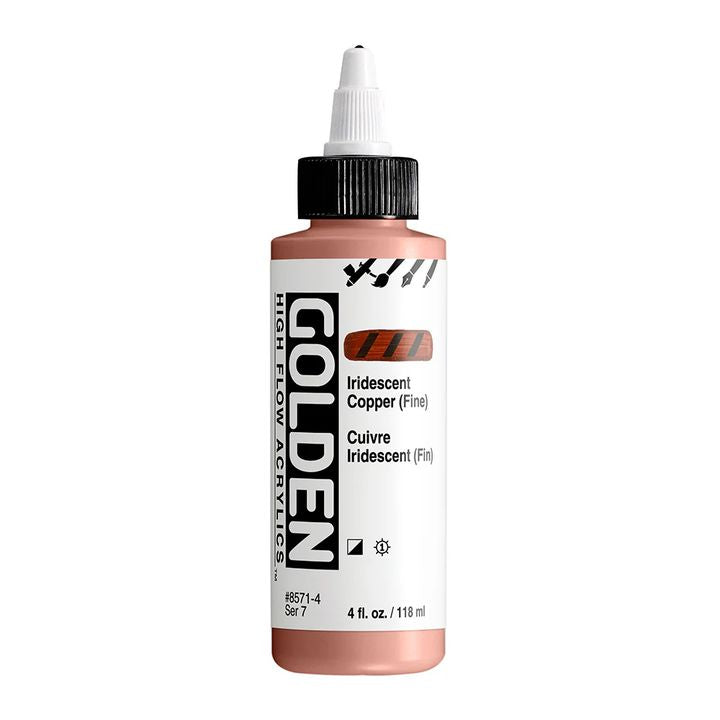 GOLDEN High Flow Iridescent Acrylfarbe 118 ml – 8571 Kupfer Fein