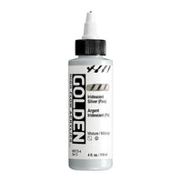 GOLDEN High Flow Iridescent Acrylfarbe 118 ml – 8573 Silber Fein