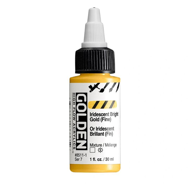 GOLDEN High Flow Iridescent Acrylfarbe 30 ml – 8511 Hellgold Fein