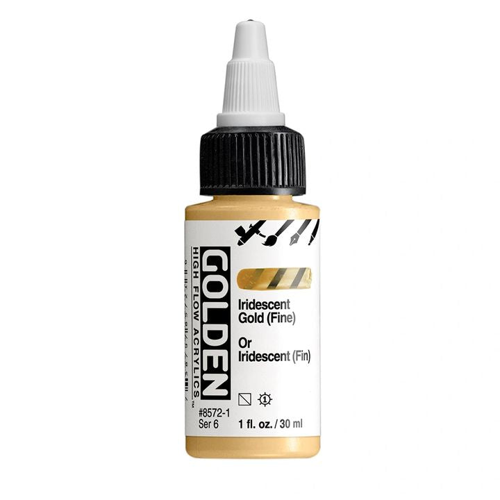 GOLDEN High Flow Iridescent Acrylfarbe 30 ml – 8572 Gold Fein
