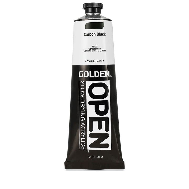 GOLDEN OPEN Slow-Drying Acrylfarbe 148 ml – 7040 Carbon Schwarz