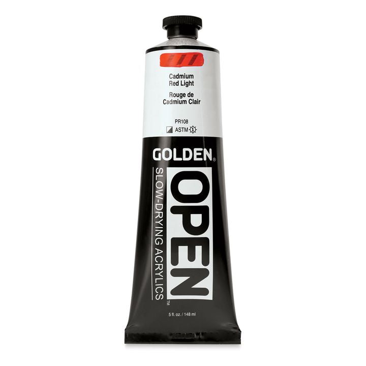 GOLDEN OPEN Slow-Drying Acrylfarbe 148 ml – 7090 Kadmiumrot hell